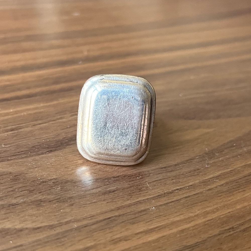 Vintage Heavy chunky 925 sterling silver stamped Mexico ring size 6.5 - Picture 4 of 9